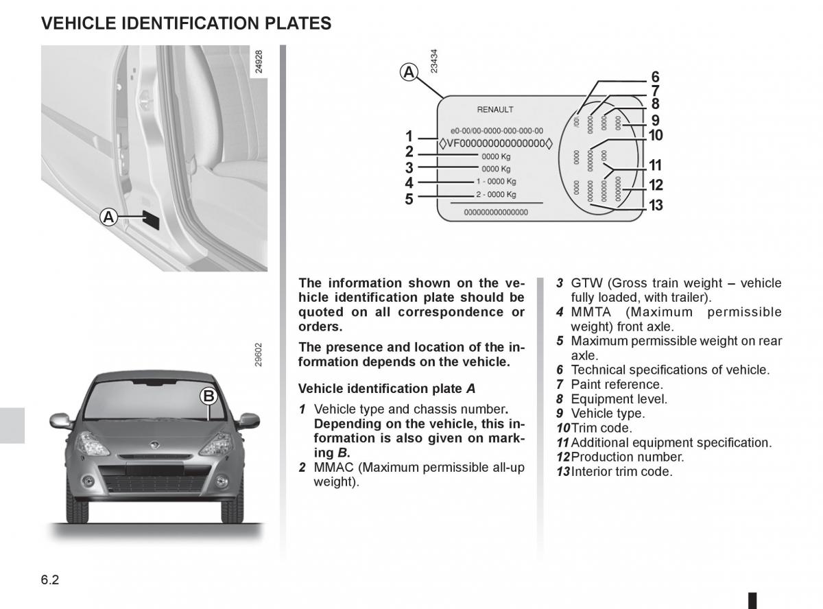 Renault Clio III 3 owners manual / page 238