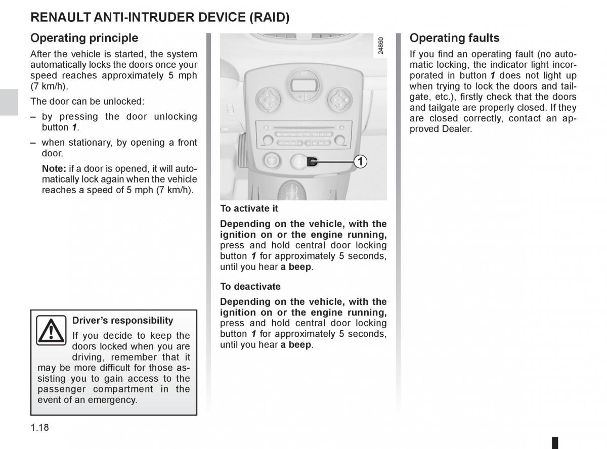 Renault Clio III 3 owners manual / page 24