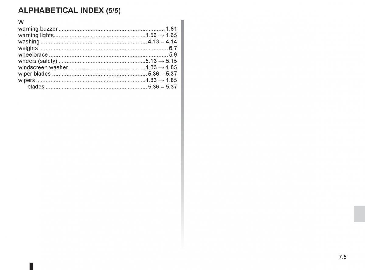 Renault Clio III 3 owners manual / page 261