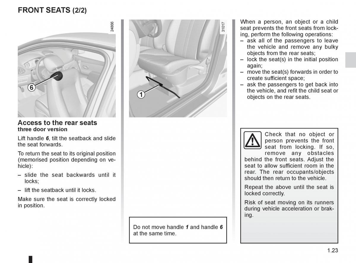 Renault Clio III 3 owners manual / page 29