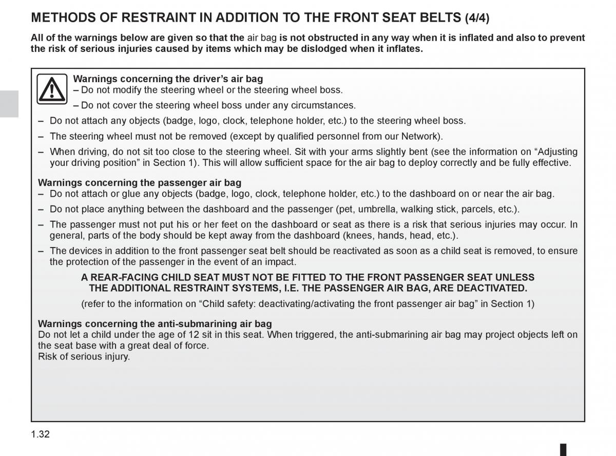 Renault Clio III 3 owners manual / page 38