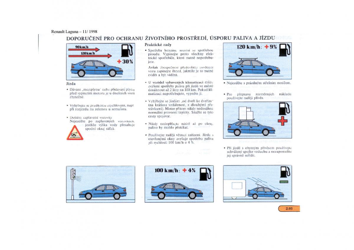 Renault Laguna I 1 navod k obsludze / page 58