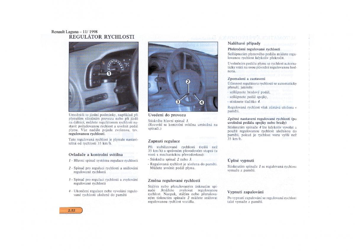 Renault Laguna I 1 navod k obsludze / page 65