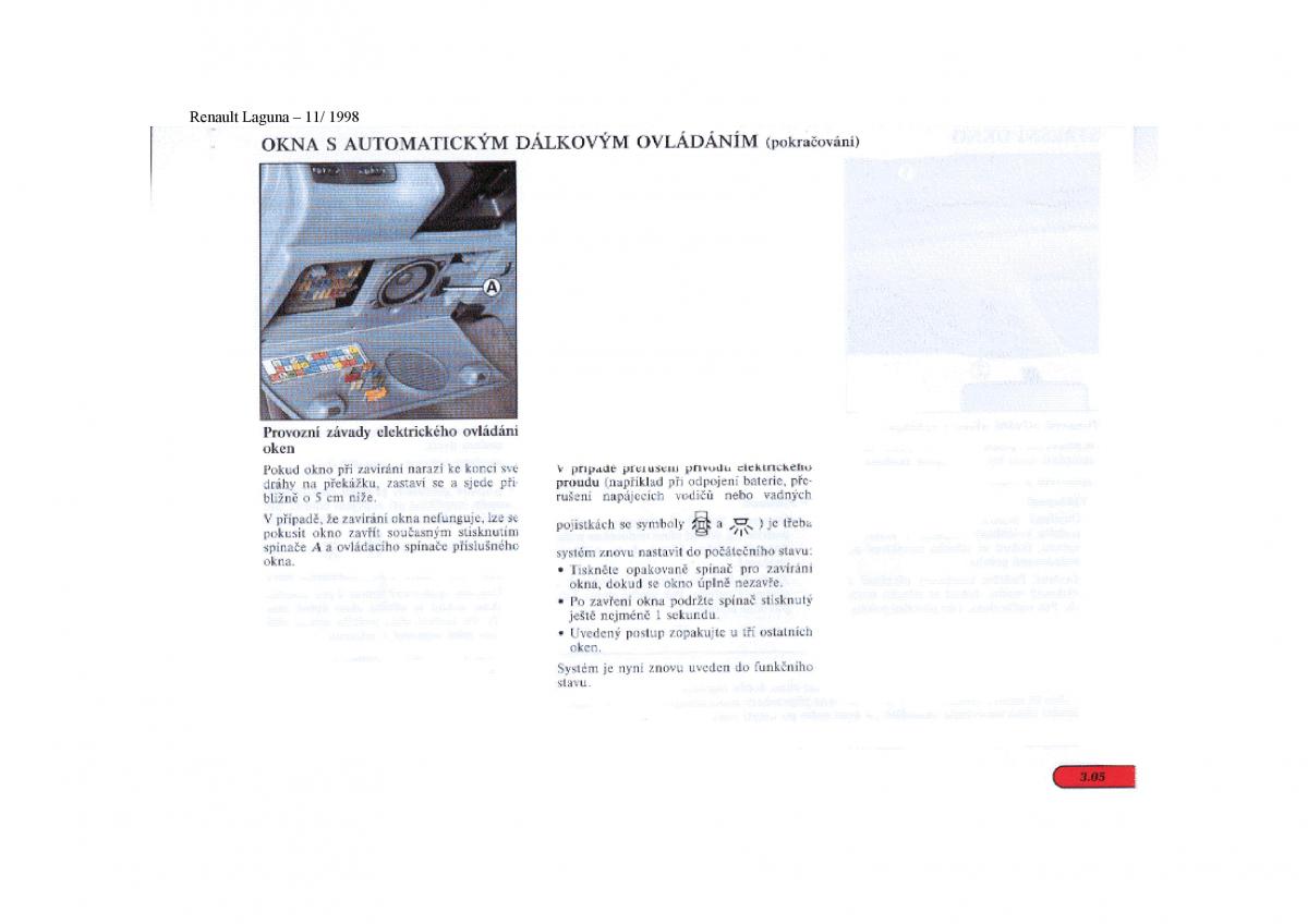 Renault Laguna I 1 navod k obsludze / page 71