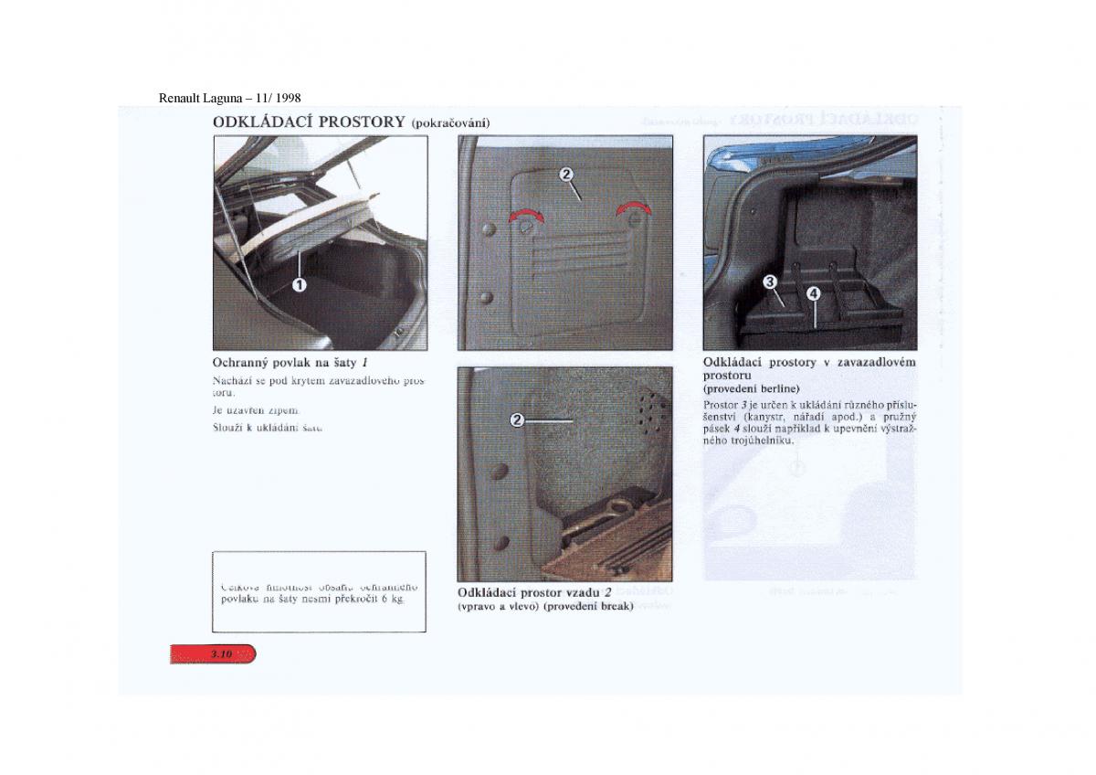 Renault Laguna I 1 navod k obsludze / page 76