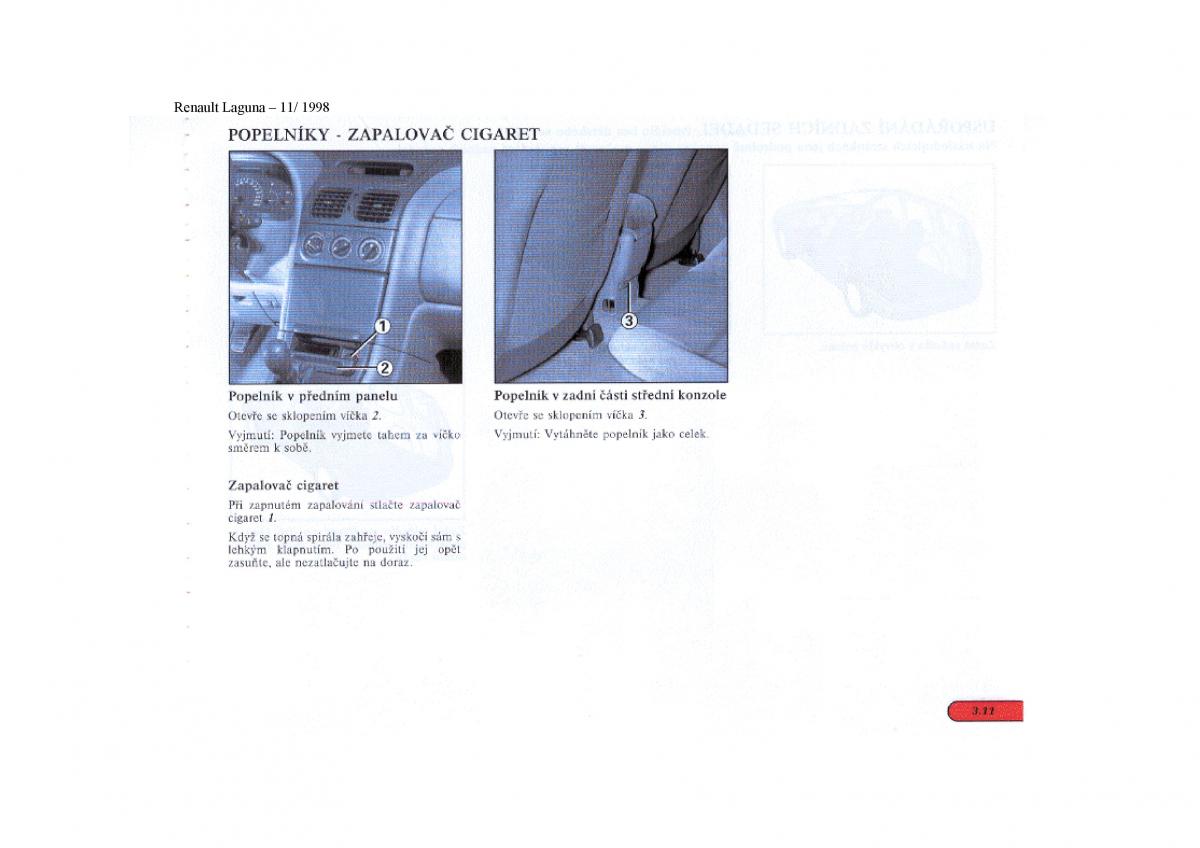 Renault Laguna I 1 navod k obsludze / page 77