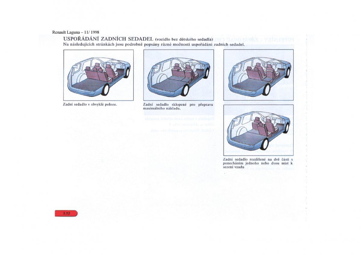 Renault Laguna I 1 navod k obsludze / page 78