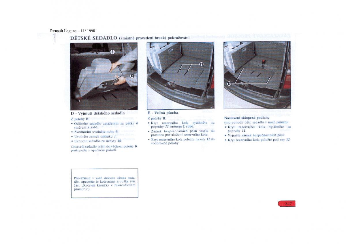 Renault Laguna I 1 navod k obsludze / page 83