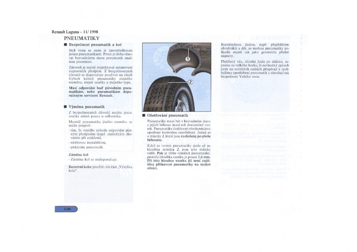 Renault Laguna I 1 navod k obsludze / page 127