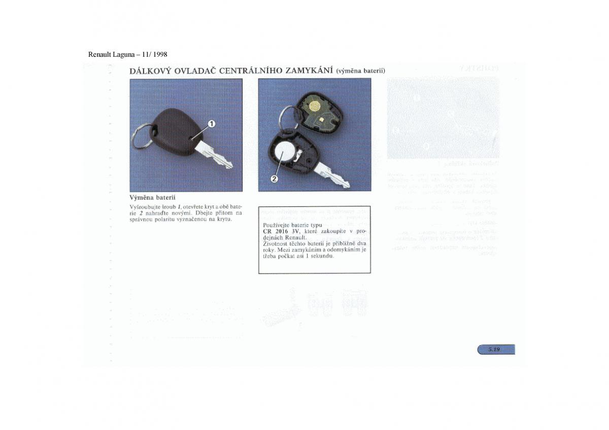 Renault Laguna I 1 navod k obsludze / page 140