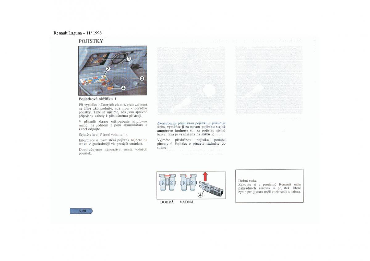 Renault Laguna I 1 navod k obsludze / page 141