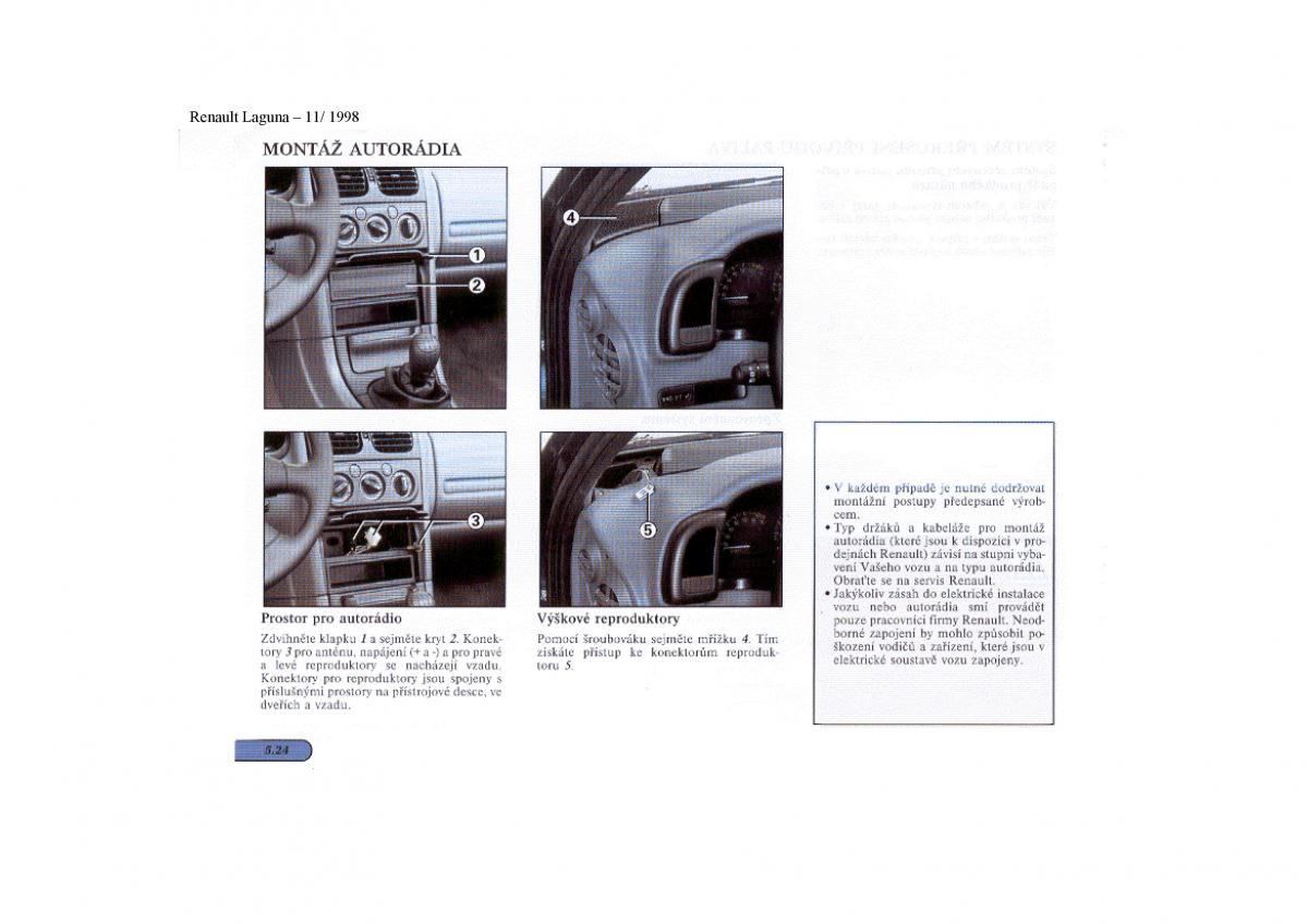 Renault Laguna I 1 navod k obsludze / page 145