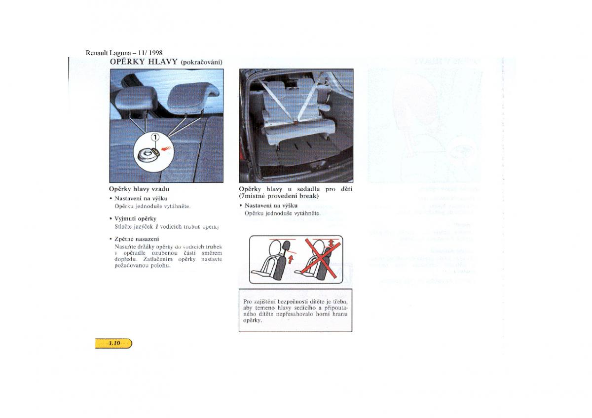 Renault Laguna I 1 navod k obsludze / page 16