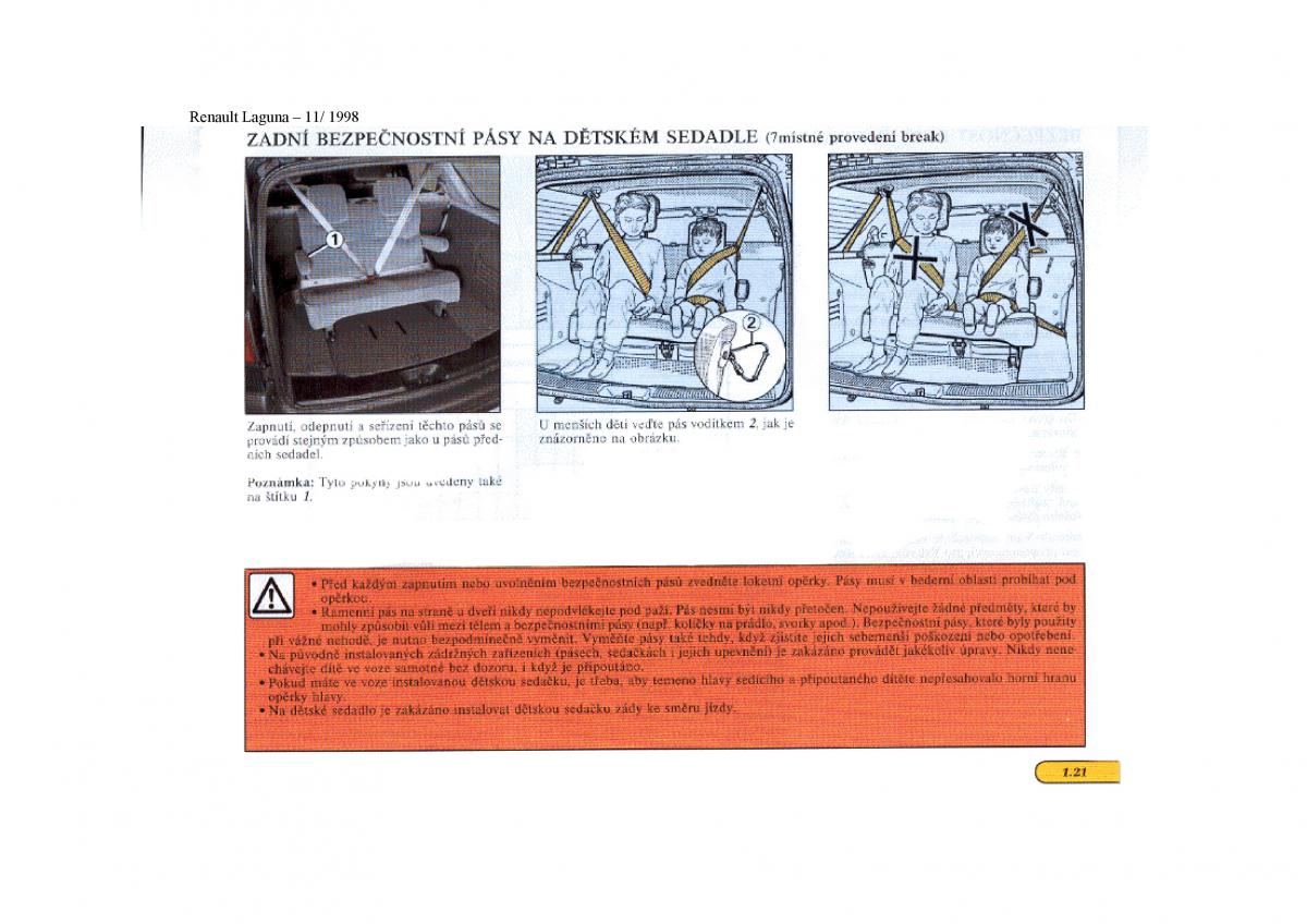 Renault Laguna I 1 navod k obsludze / page 27