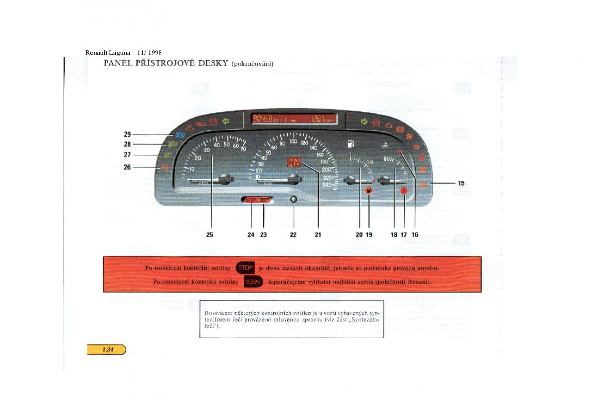 Renault Laguna I 1 navod k obsludze / page 40