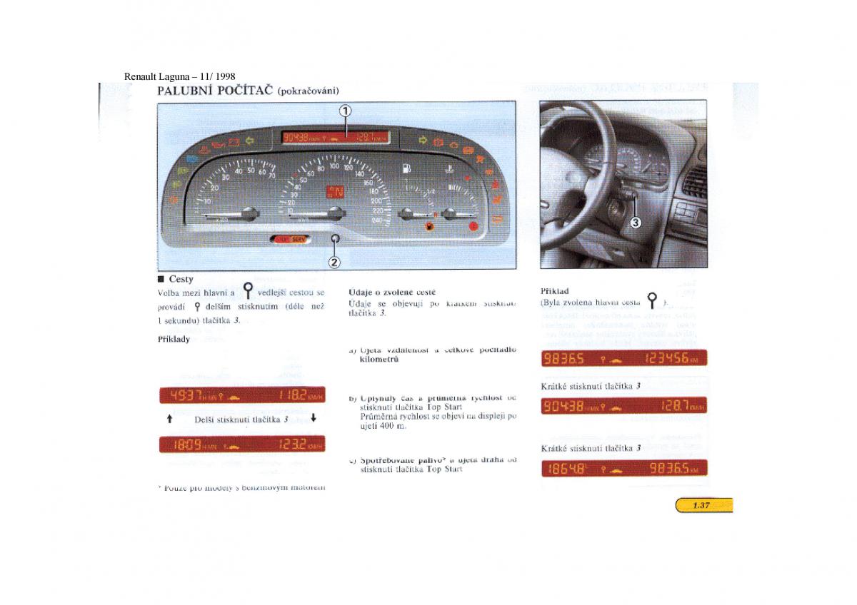 Renault Laguna I 1 navod k obsludze / page 43