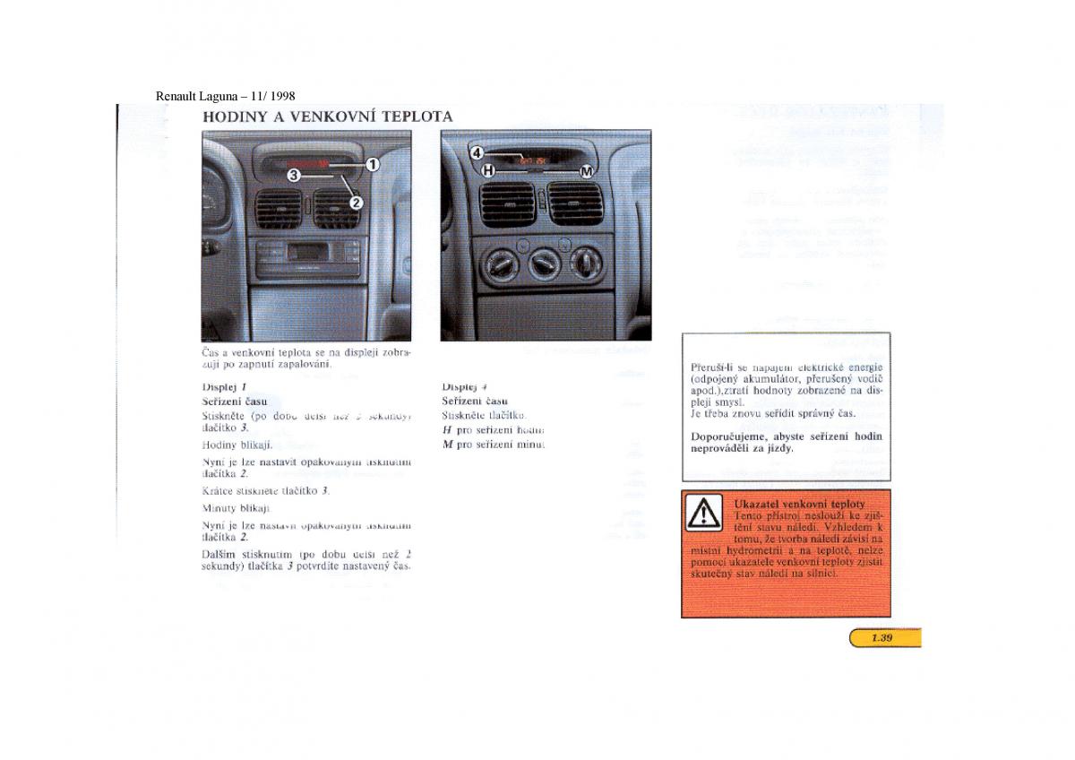 Renault Laguna I 1 navod k obsludze / page 45