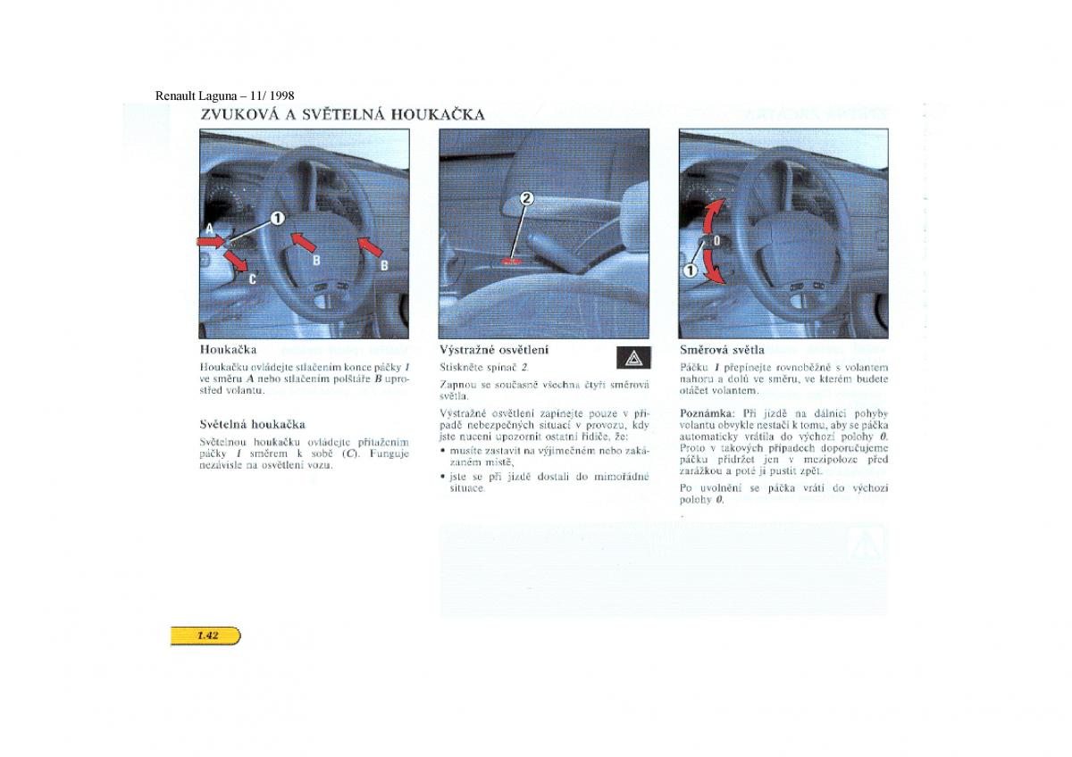 Renault Laguna I 1 navod k obsludze / page 48