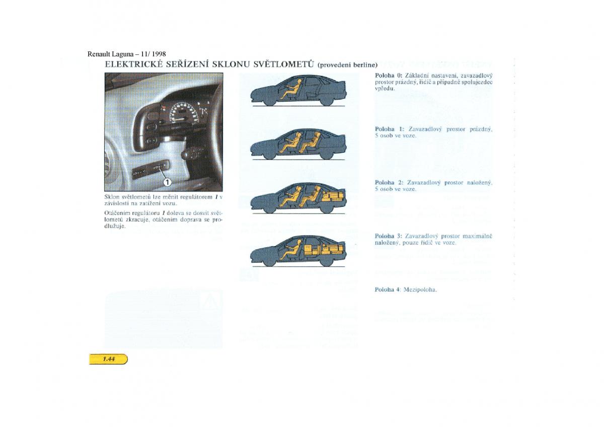 Renault Laguna I 1 navod k obsludze / page 50