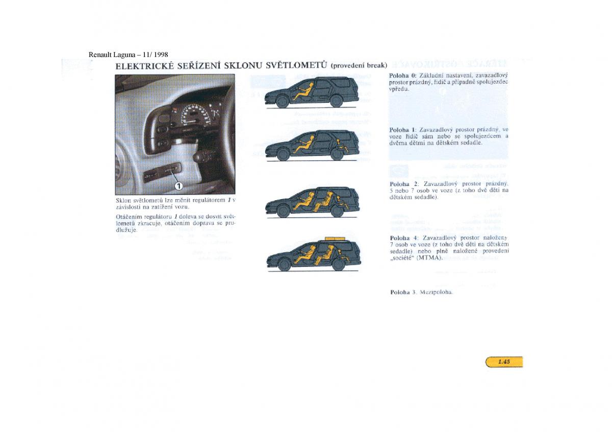 Renault Laguna I 1 navod k obsludze / page 51