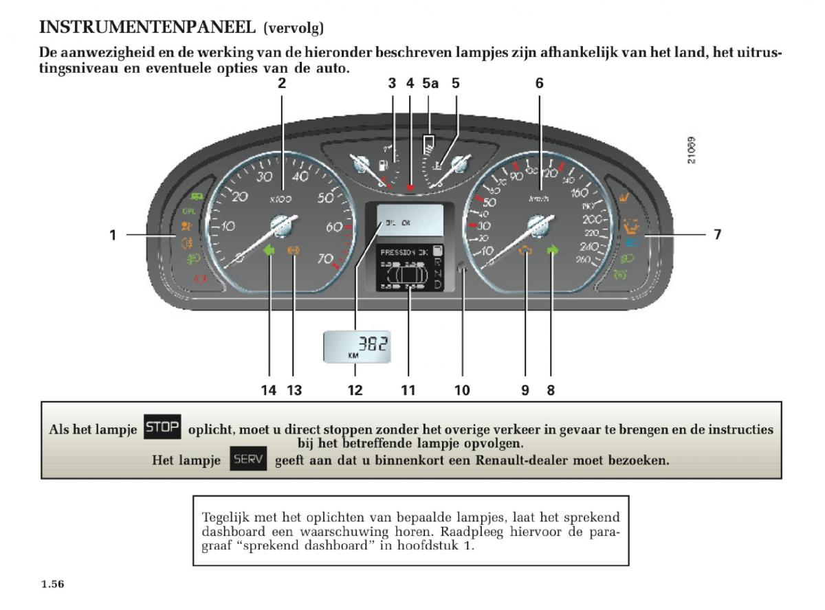 Renault Laguna II 2 handleiding / page 62