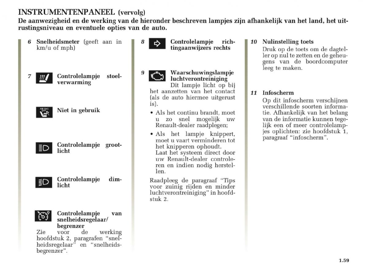 Renault Laguna II 2 handleiding / page 65