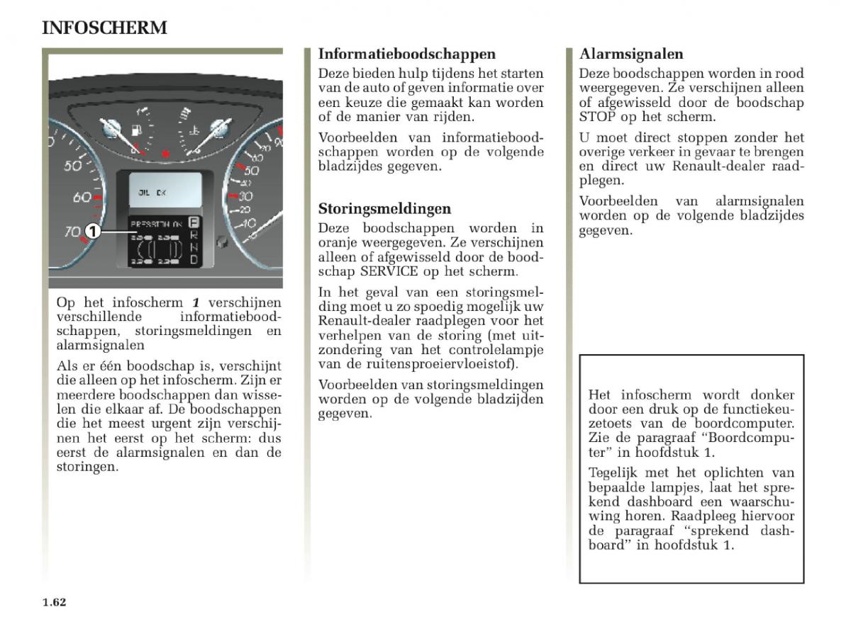 Renault Laguna II 2 handleiding / page 68