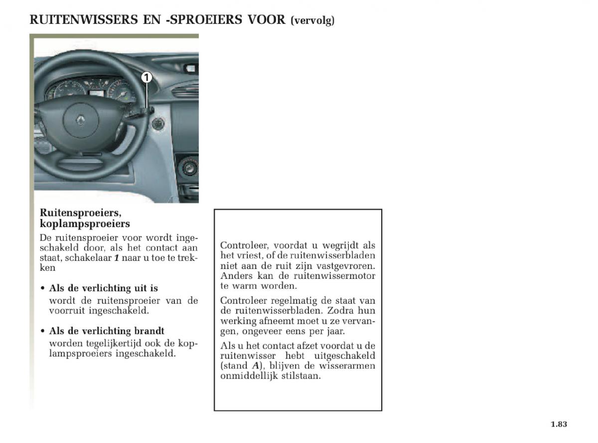 Renault Laguna II 2 handleiding / page 89