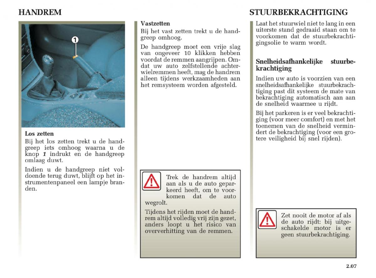 Renault Laguna II 2 handleiding / page 99