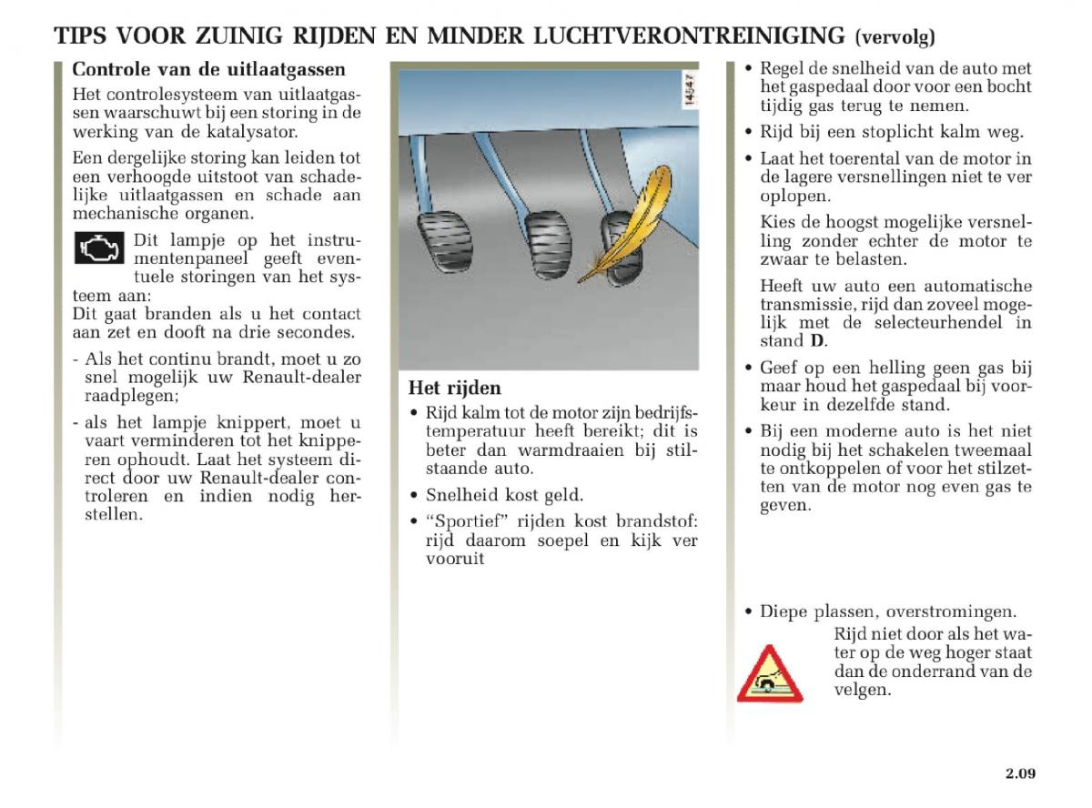 Renault Laguna II 2 handleiding / page 101