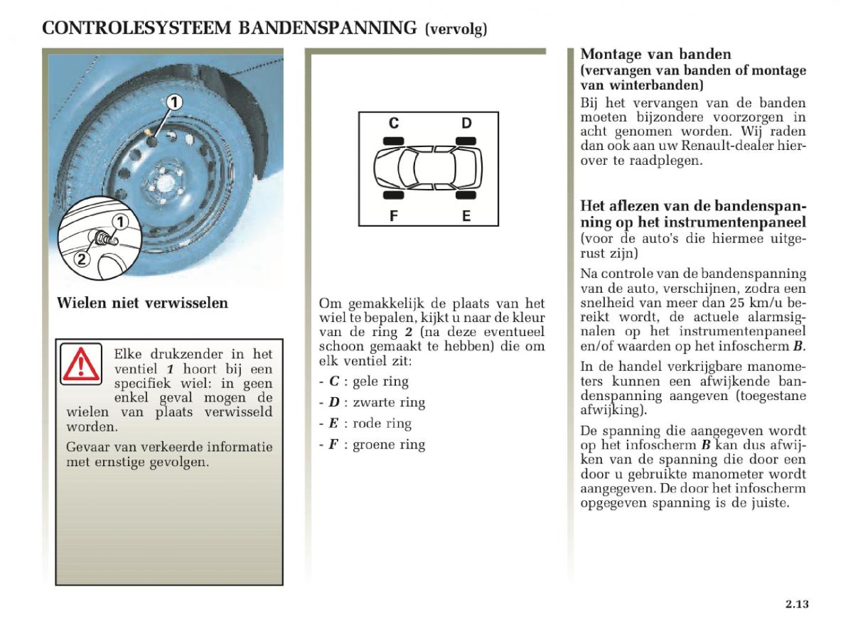 Renault Laguna II 2 handleiding / page 105