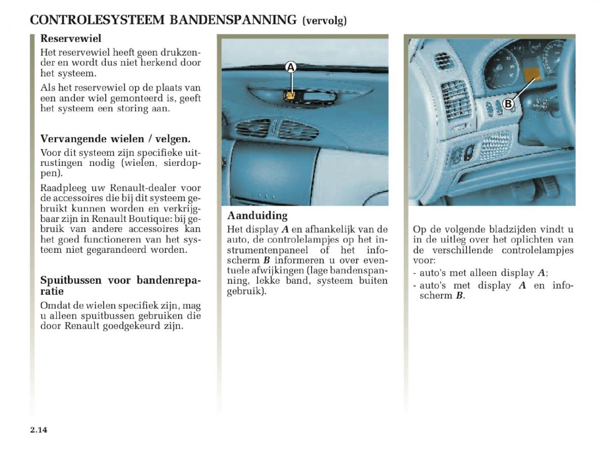 Renault Laguna II 2 handleiding / page 106