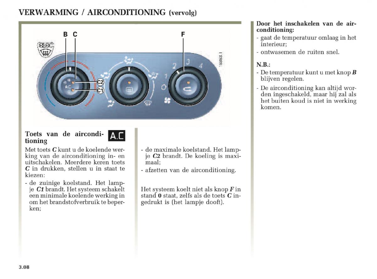 Renault Laguna II 2 handleiding / page 134