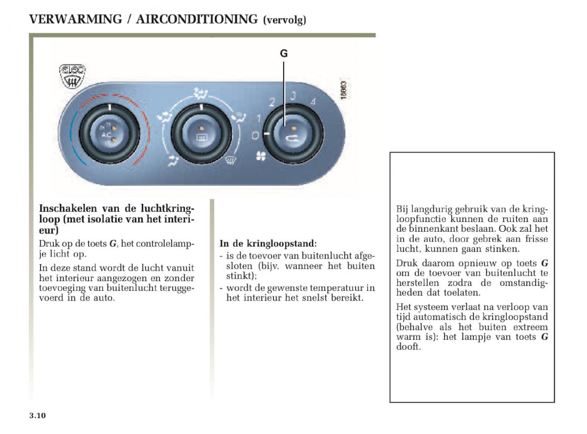 Renault Laguna II 2 handleiding / page 136