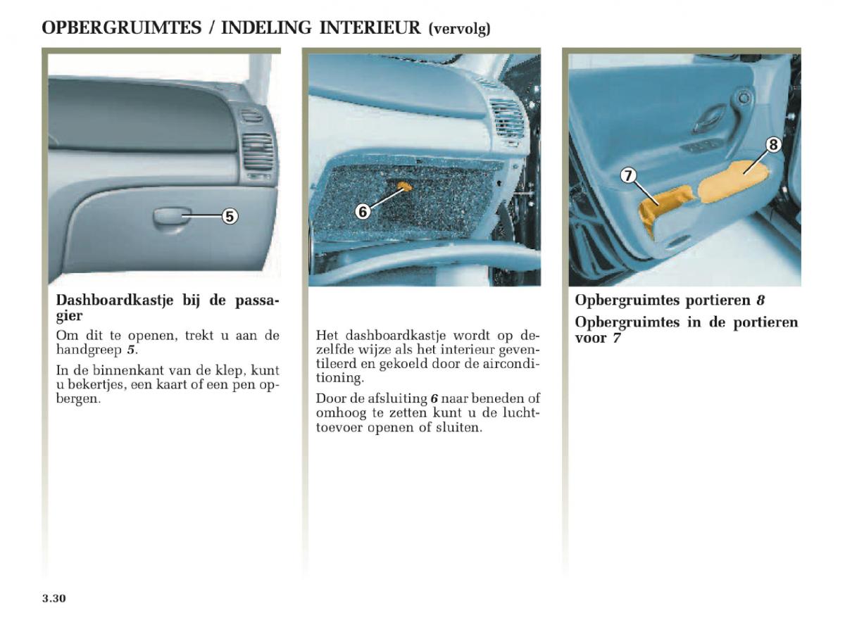 Renault Laguna II 2 handleiding / page 156