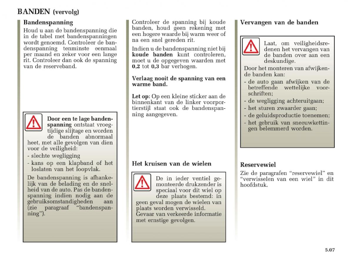 Renault Laguna II 2 handleiding / page 189