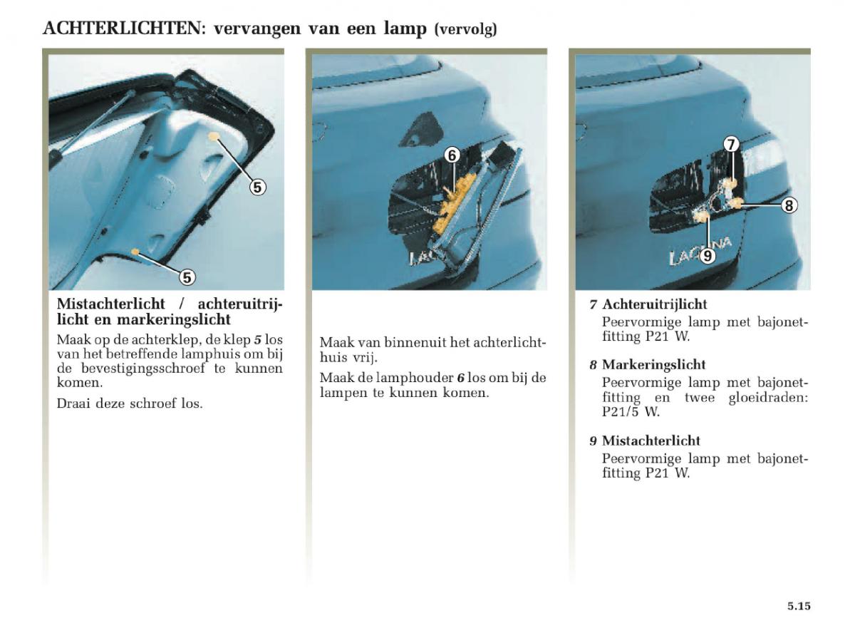 Renault Laguna II 2 handleiding / page 197