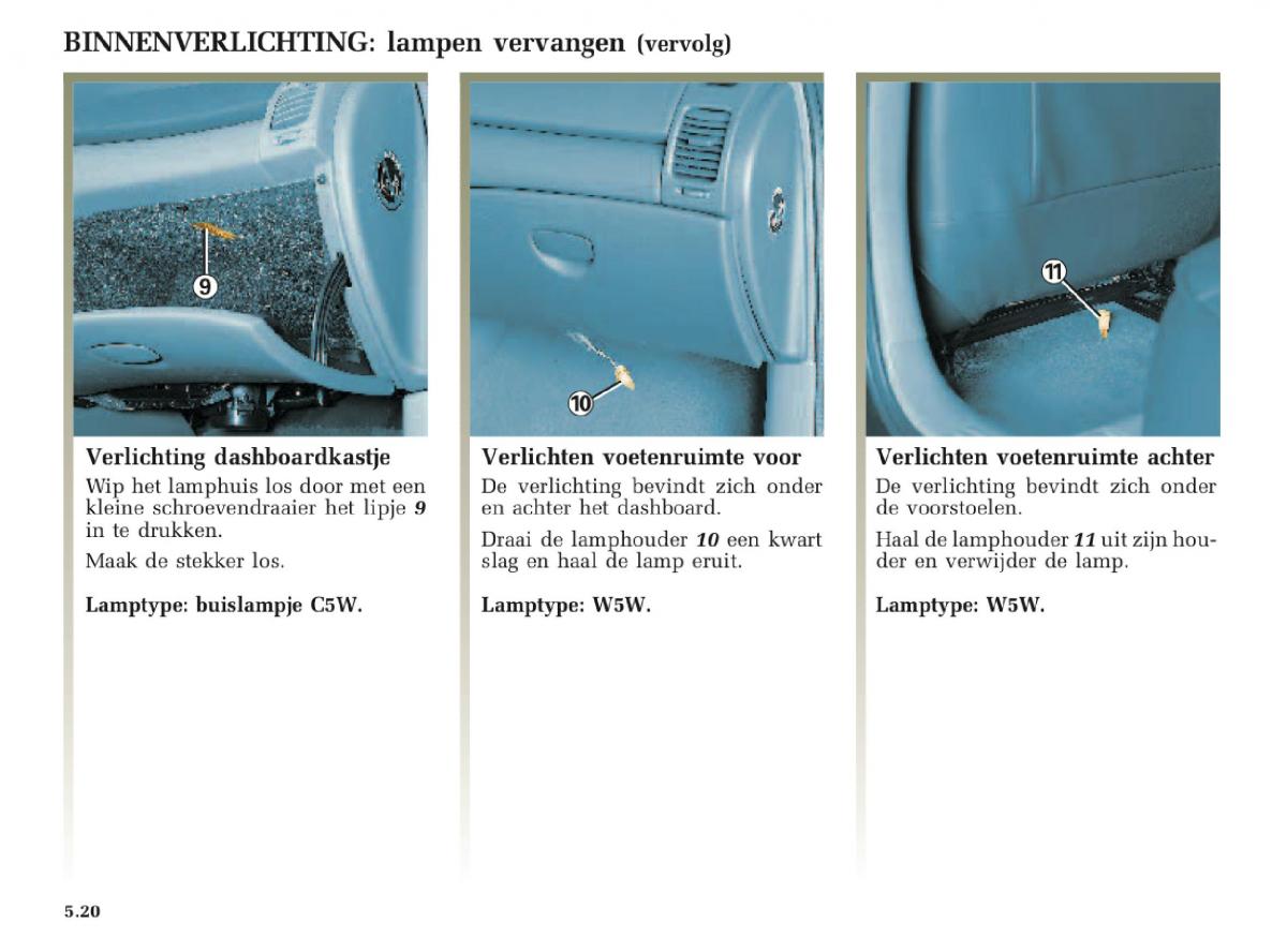 Renault Laguna II 2 handleiding / page 202