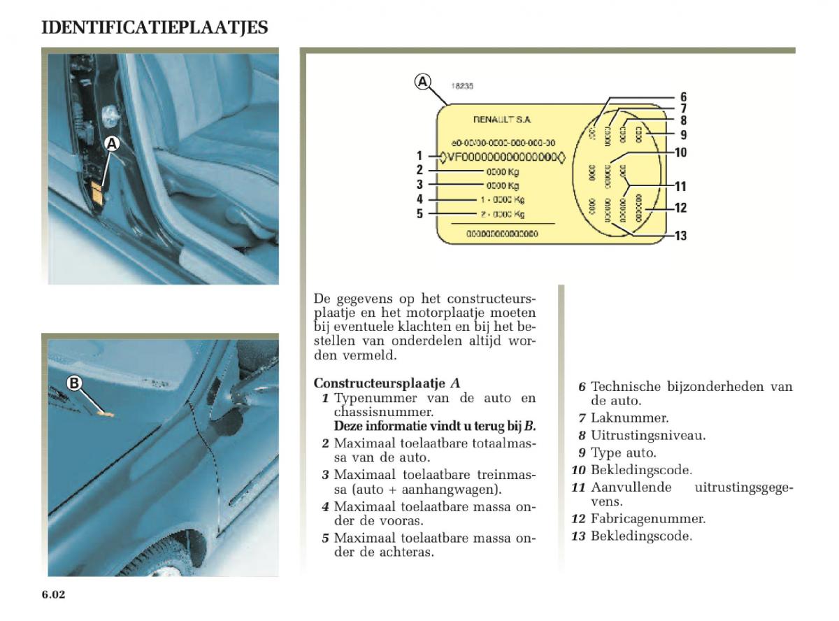 Renault Laguna II 2 handleiding / page 226