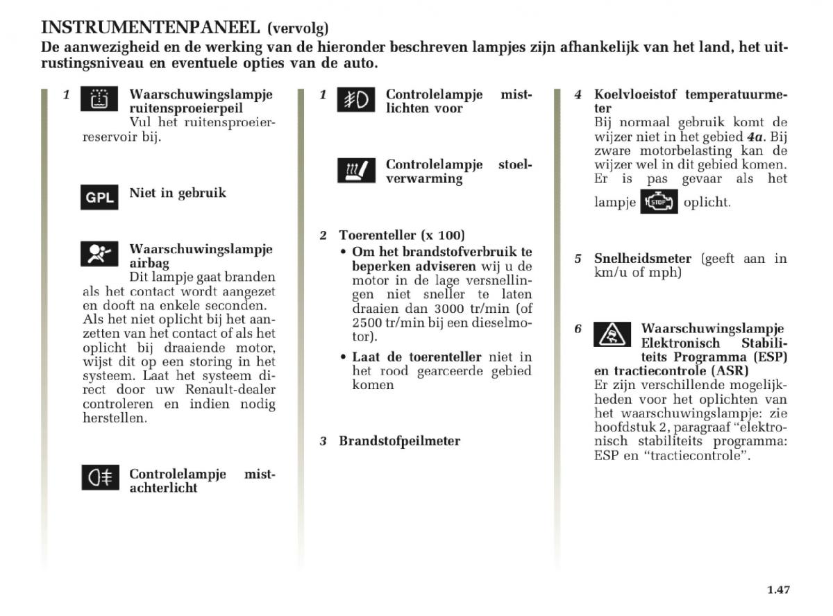 Renault Laguna II 2 handleiding / page 53