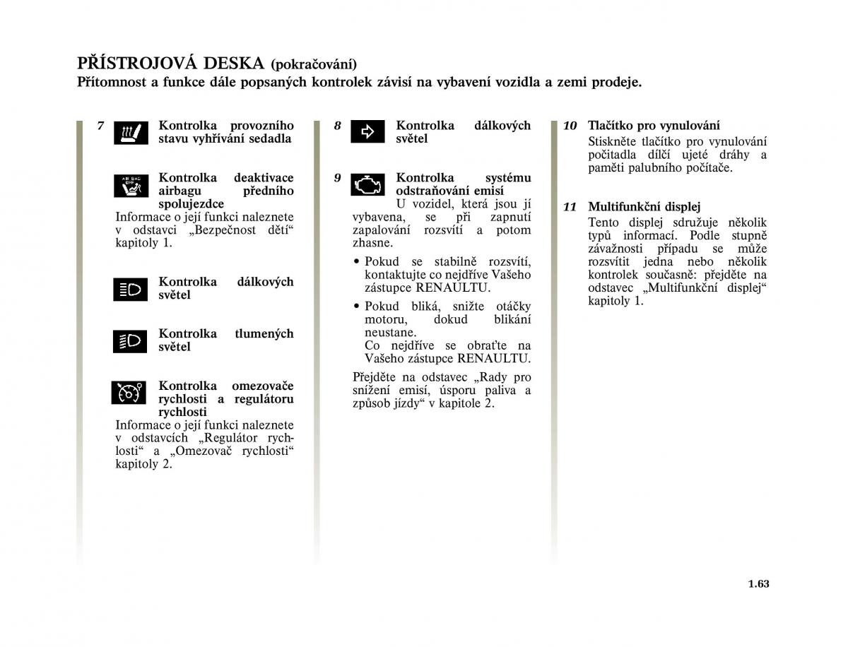 Renault Laguna II 2 navod k obsludze / page 71