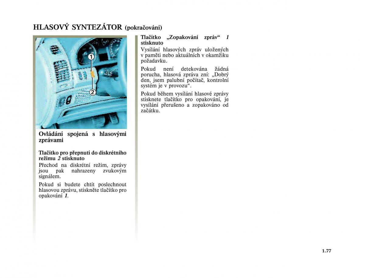 Renault Laguna II 2 navod k obsludze / page 85