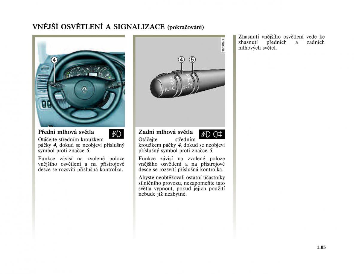 Renault Laguna II 2 navod k obsludze / page 93