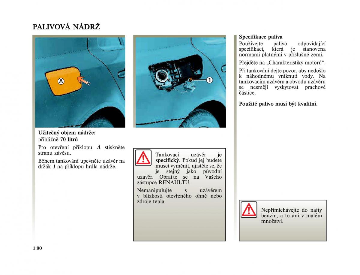 Renault Laguna II 2 navod k obsludze / page 98