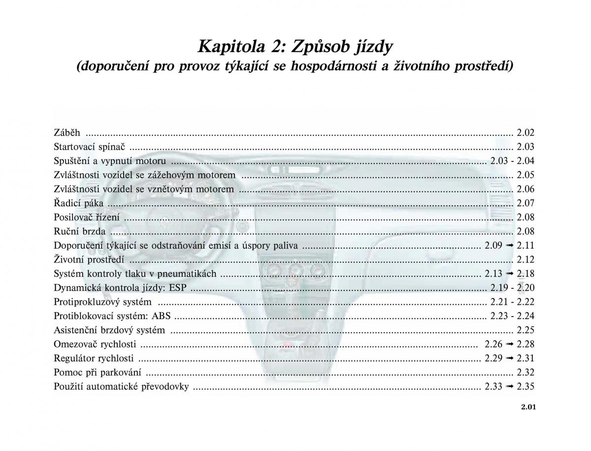 Renault Laguna II 2 navod k obsludze / page 101