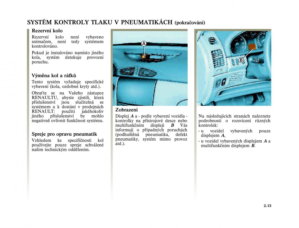 Renault Laguna II 2 navod k obsludze / page 115