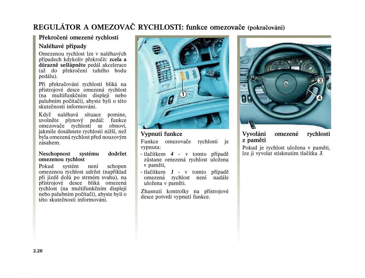 Renault Laguna II 2 navod k obsludze / page 128