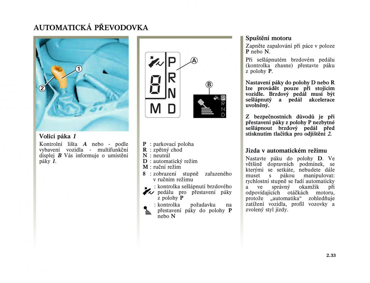 Renault Laguna II 2 navod k obsludze / page 133