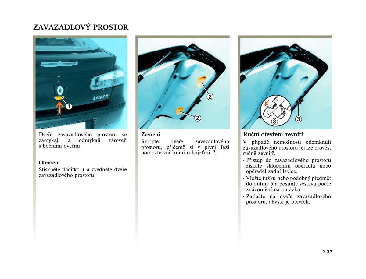 Renault Laguna II 2 navod k obsludze / page 173