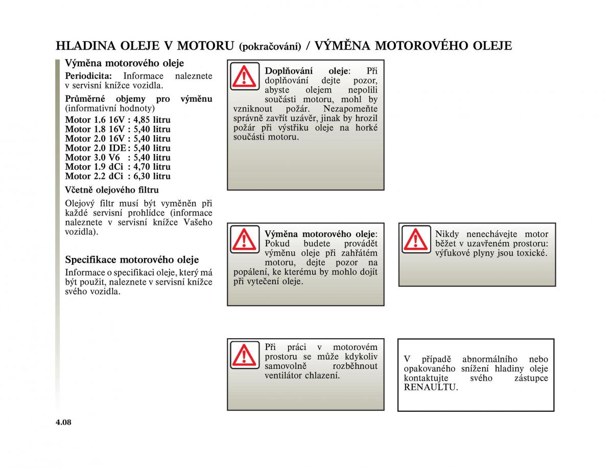 Renault Laguna II 2 navod k obsludze / page 184